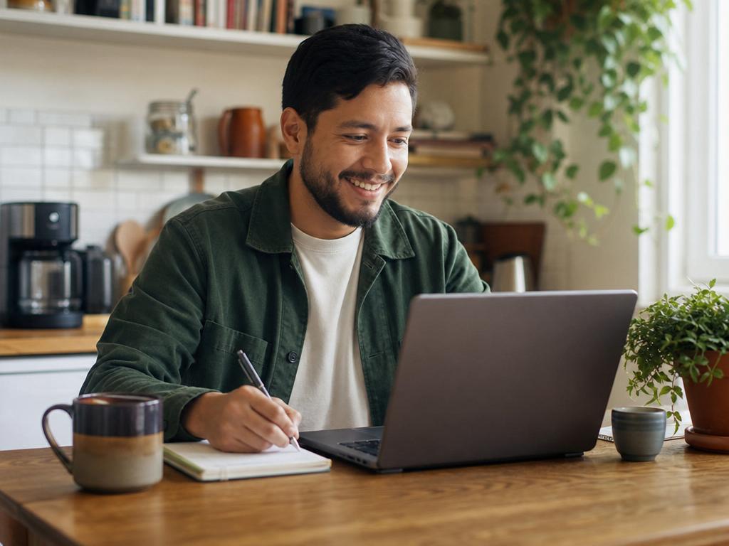 Osoba zakładająca konto na laptopie
